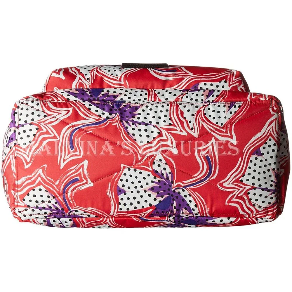 MARC JACOBS DIAPER BAG RED SPOTTED LILY PRINTED BIKER BABYBAG